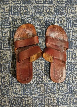 Шлепанцы женские кожаные индия