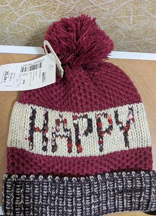 Шапка новая на девочку, ог 52-54 см