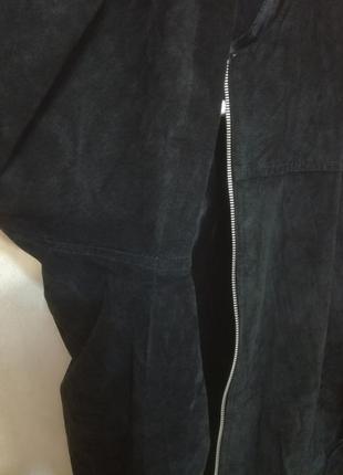 Стильный кожаный (замша) пиджак жакет тренч куртка , германия, р.44 р.16 (14/18)4 фото