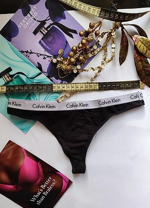 Хлопковые трусики стринги calvin klein s