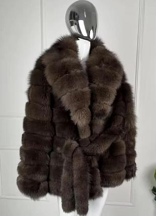 Шуба под соболе пушистая натуральная