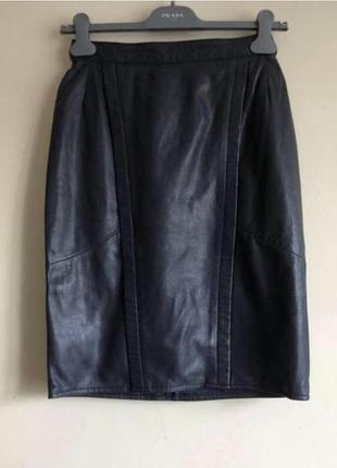 Вінтажна спідниця з натуральної шкіри