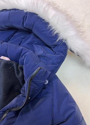 Тепла зимова подовжена куртка для дівчинки 9