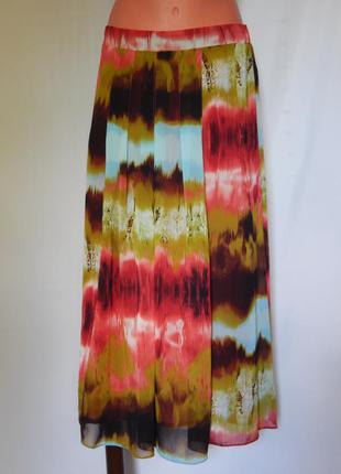 Яркая юбка на подкладке от per una *marks & spencer (размер 12)1 фото