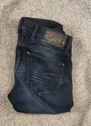 Зауженные мужские синие джинсы g star raw revennd fit оригинал брюки штаны
