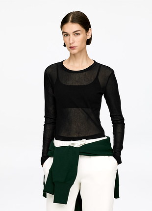 Хлопковый топ в сеточку arket 1308113001