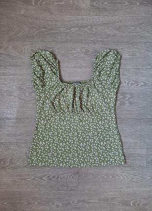 Блуза в квітковий принт, розмір l