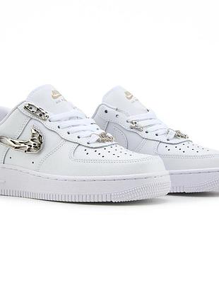 Nike air force 1 low molten metal silver white