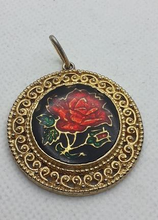 Кулон позолота эмаль