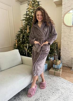 Жіночий теплий махровий халат