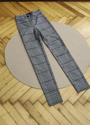 Узкие модные брюки в клетку ххс
