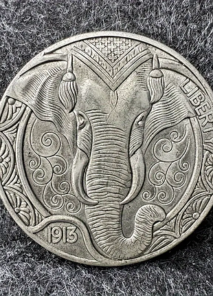 Монета сша 1913 года с изображением слона