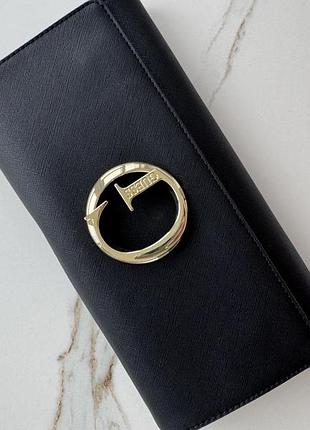 Чорна жіноча сумка клатч guess