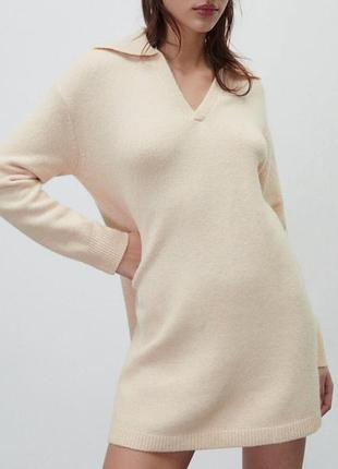 Сукня zara поло в складі шерсть