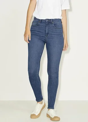 Джинсы skinny high waist женские jjxx светло-синие (12345797)