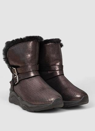 Угги женские с искусственным мехом внутри, цвет коричневый, 131r747