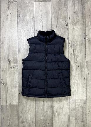 Old navy жилетка l размер стеганая демисезонная черная оригинал