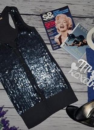 S/м шикарная фирменная уютная жилетка с пайетками стильной девушки