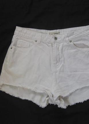 S-m размер, джинсовые белые шорты pimkie denim