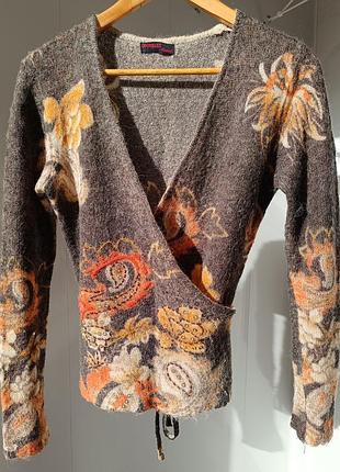 Кардиган на запах с завязками 46 размера