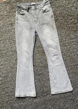 Сірі жіночі джинси-кльош l-xl