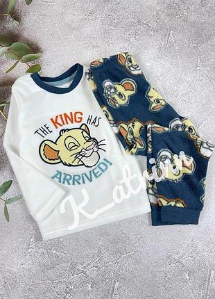 Флисовая пижама на мальчика primark 18-24мис, 92см