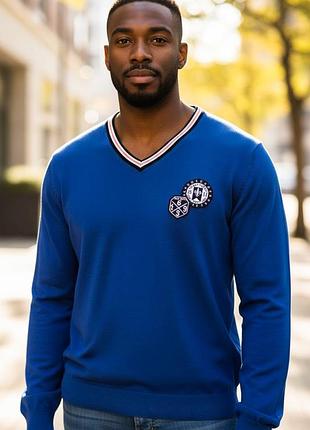 Комфортный хлопковый пуловер с добавлением кашемира немецкого бренда camp david