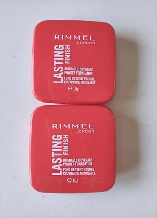 Пудра компактная rimmel lasting finish #002 pearl и #003 sesame с зеркальцем и спонжем новые по одной штуки каждого оттенка