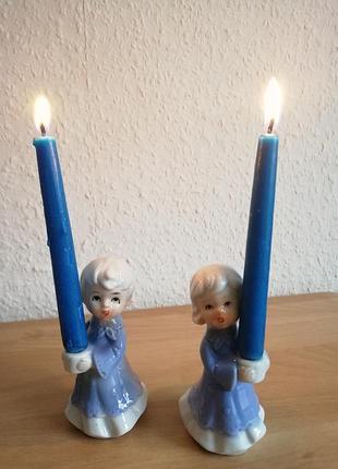 Подсвечник фарфоровый парный "детки"