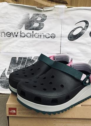 Сабо crocs classic hiker clog крокси шлепанцы на высокой подошве