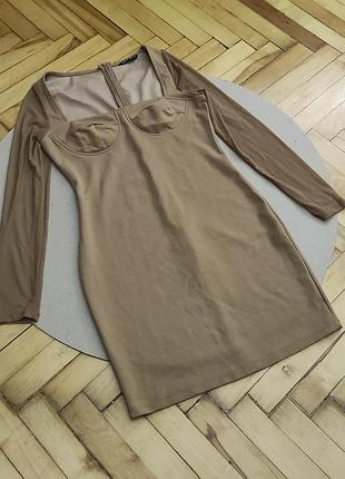 Праздничное платье бюстье с рукавами прозрачными