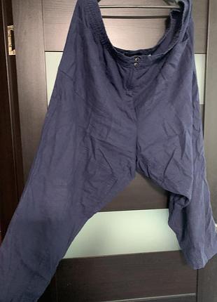 Жіночі штани льон великого розміру