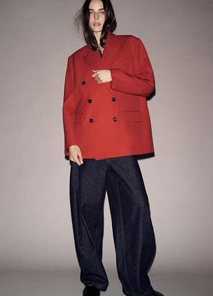 Прямой двубортный пиджак zw collection