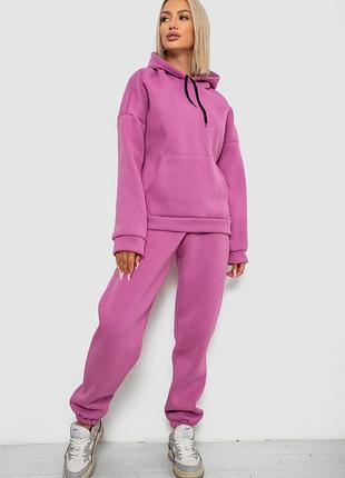Спортивний костюм жіночий на флісі, колір темно-бузковий, 238r5726