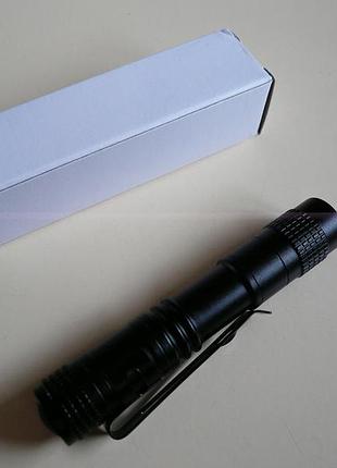 Портативный металлический фонарик-ручка с зажимом