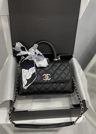 Шкіряна сумка coco з верхньою ручкою через плече ch