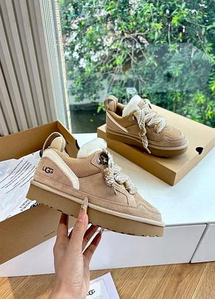 Бежеві зимові кеди, кросівки ugg lowmel sneaker