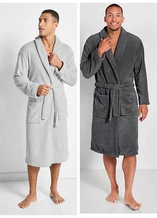 Плюшевый мягкий мужской флис халат livarno home