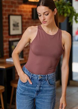 Боді жіноче пудрового кольору від sinsay розмір м