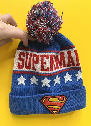Шапка дитяча плотна superman h&m next