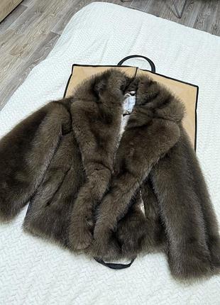 Шуба під соболя із еко хутра