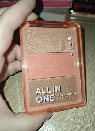 Lamel all in one face contour palette,401 peachy