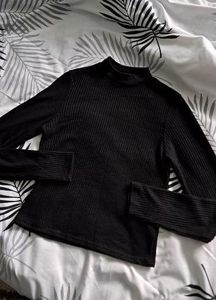 Лонгслив водолазка гольф в рубчик river island