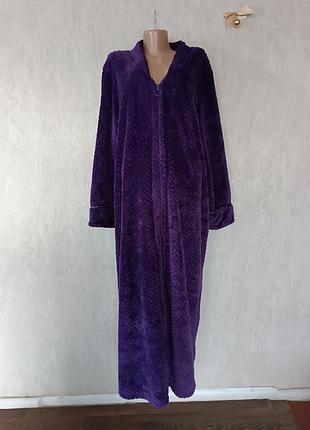 Теплый фактурный флисовый халат