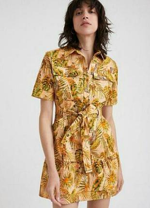 Desigual сафари  платье рубашка  tropical принт /13266/