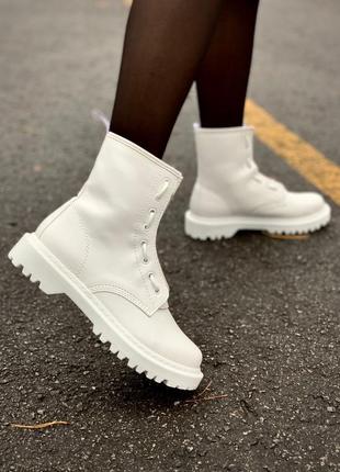 Черевики dr. martens 1460 sinclair mono white lux черевики