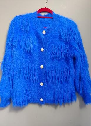 Свитер альпака с бахрамой