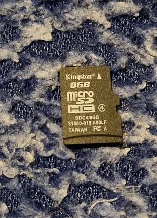 Картка пам'яті 8 Гб kingston 5.67/21.7 microsd microsdhc
