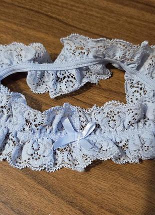 Підв'язка для нареченої блакитна