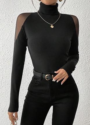 Жіноча елегантна футболка з довгим рукавом